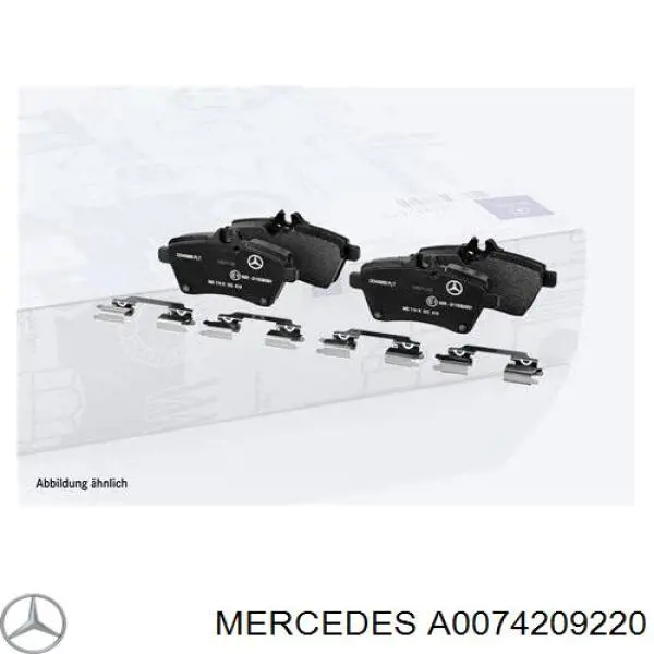Do koszyka A0074209220 Mercedes Klocki hamulcowe przednie tarczowe