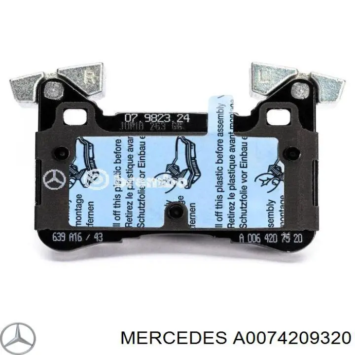 Okładziny (klocki) do hamulców tarczowych tylne Mercedes A0074209320 cena, od 67,74 USD