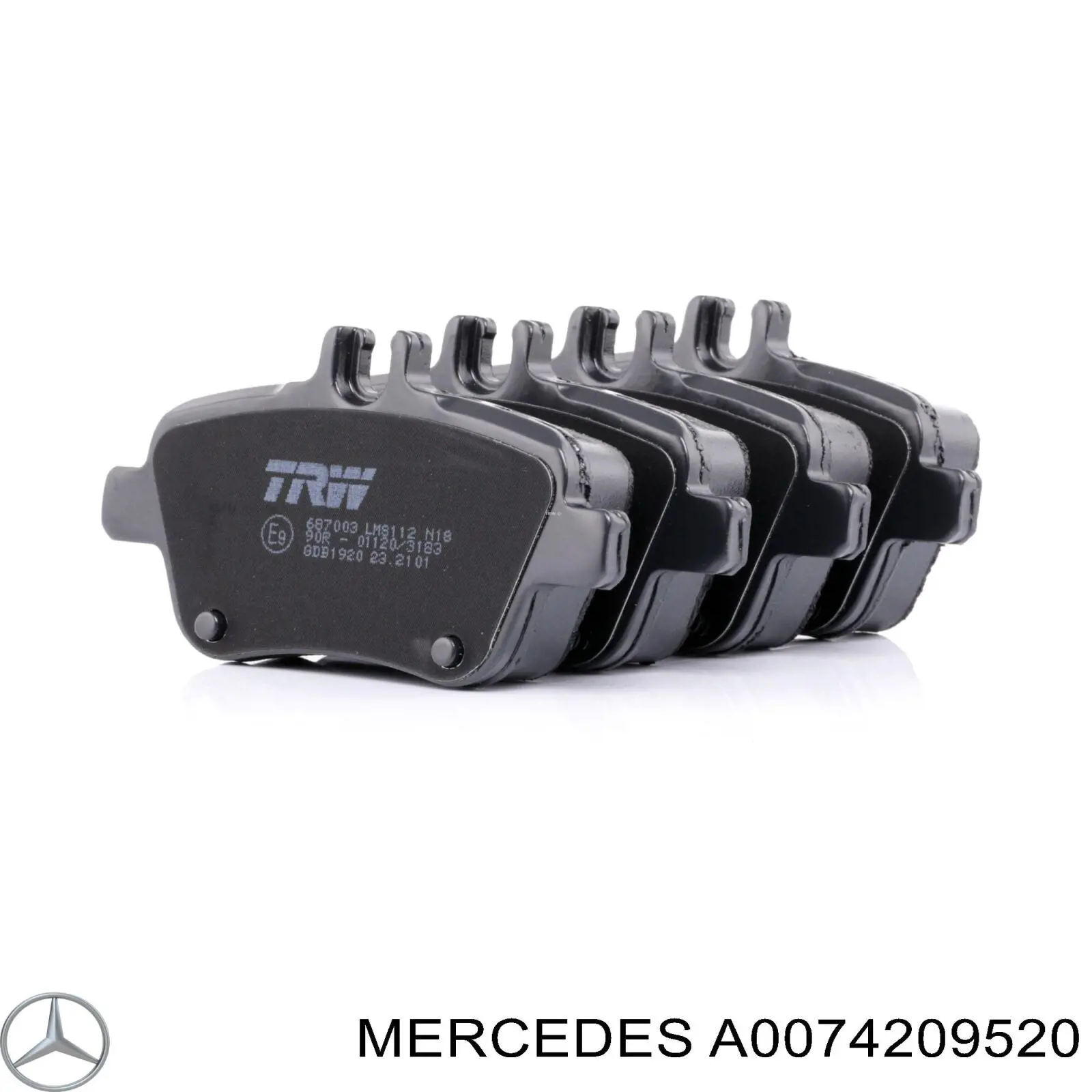 Okładziny (klocki) do hamulców tarczowych tylne Mercedes A0074209520 cena, od 28,19 USD