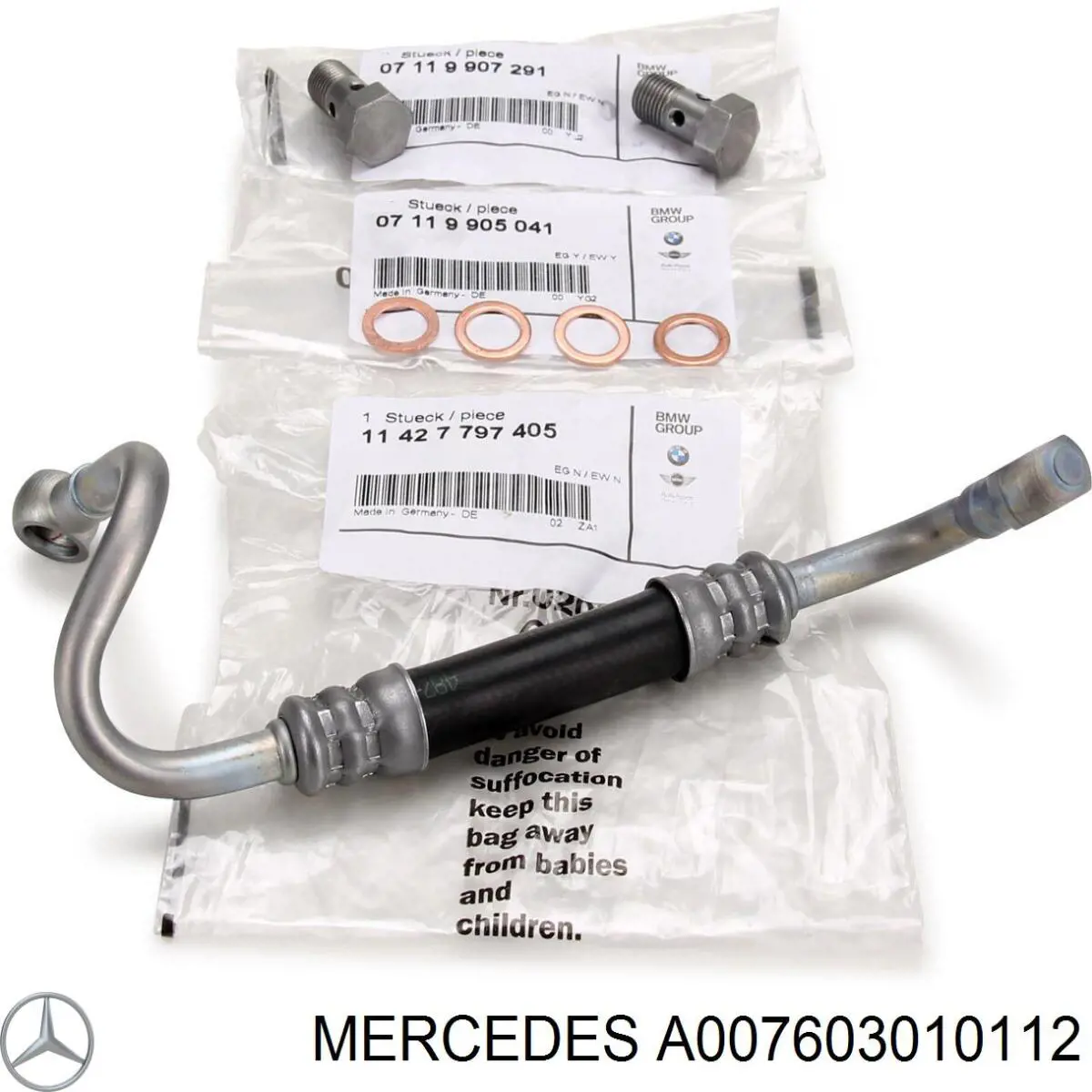 Do koszyka 7119905041 BMW Uszczelka przewodu dopływu oleju do turbiny
