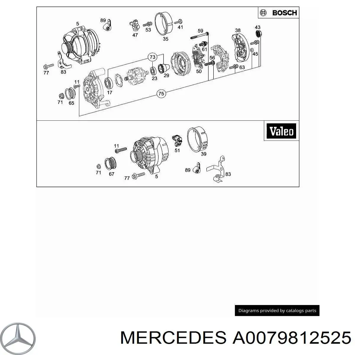 A0079812525 Mercedes łożysko wyciskowe (oporowe wału sprzęgłowego)