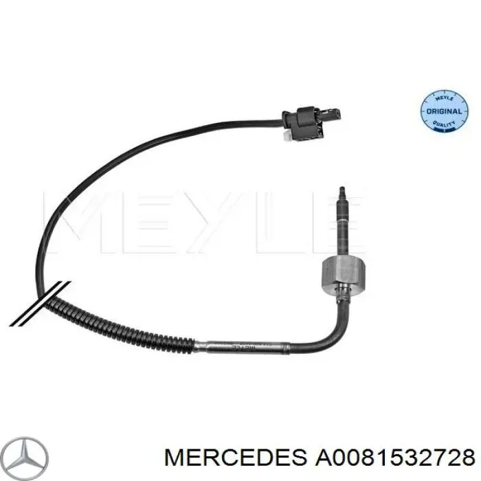 Do koszyka A0081532728 Mercedes Czujnik temperatury spalin, przed katalizatorem