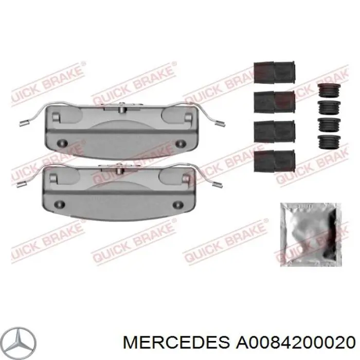 A0084200020 Mercedes Klocki hamulcowe przednie tarczowe