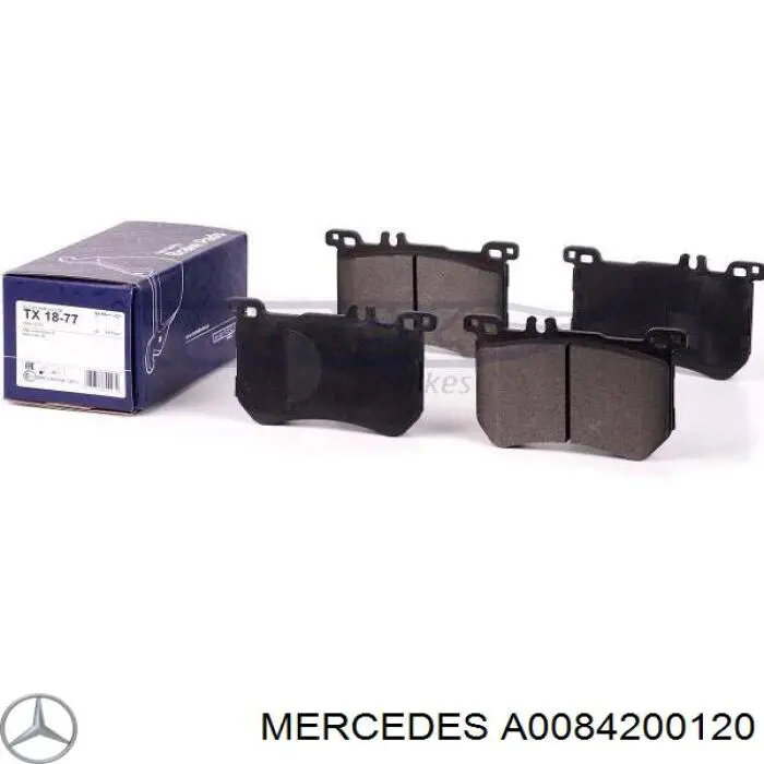 Klocki hamulcowe przednie tarczowe A0084200120 Mercedes