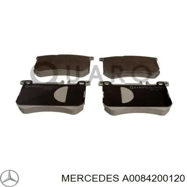 Klocki hamulcowe przednie tarczowe A0084200120 Mercedes