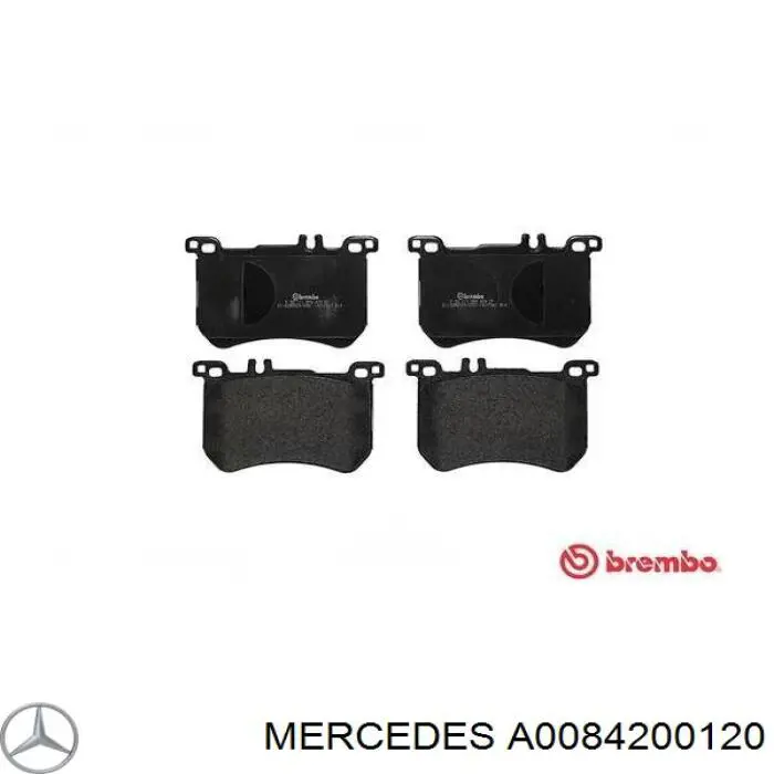 Klocki hamulcowe przednie tarczowe Mercedes A0084200120 cena, od 52,98 USD