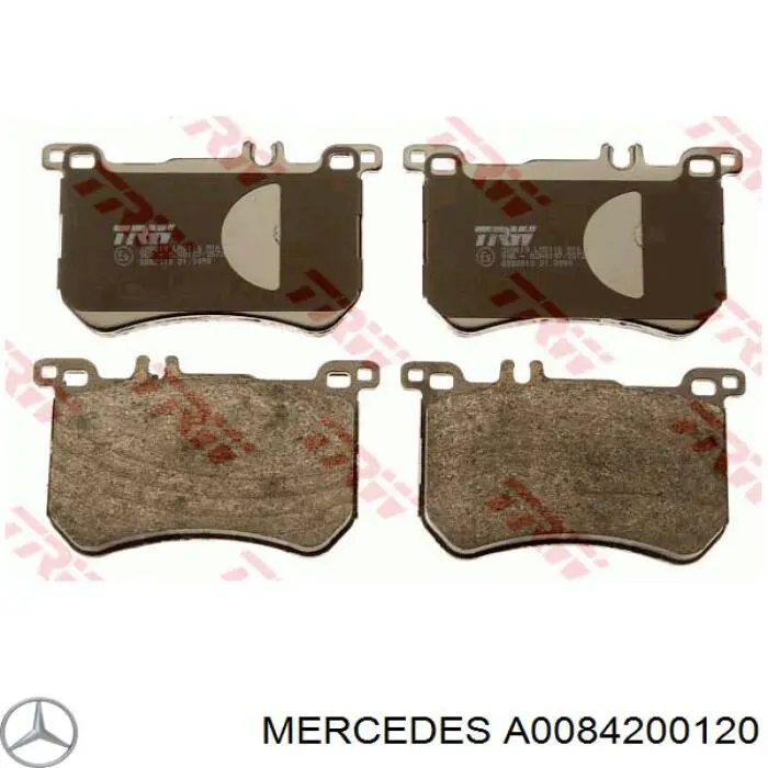 Do koszyka A0084200120 Mercedes Klocki hamulcowe przednie tarczowe