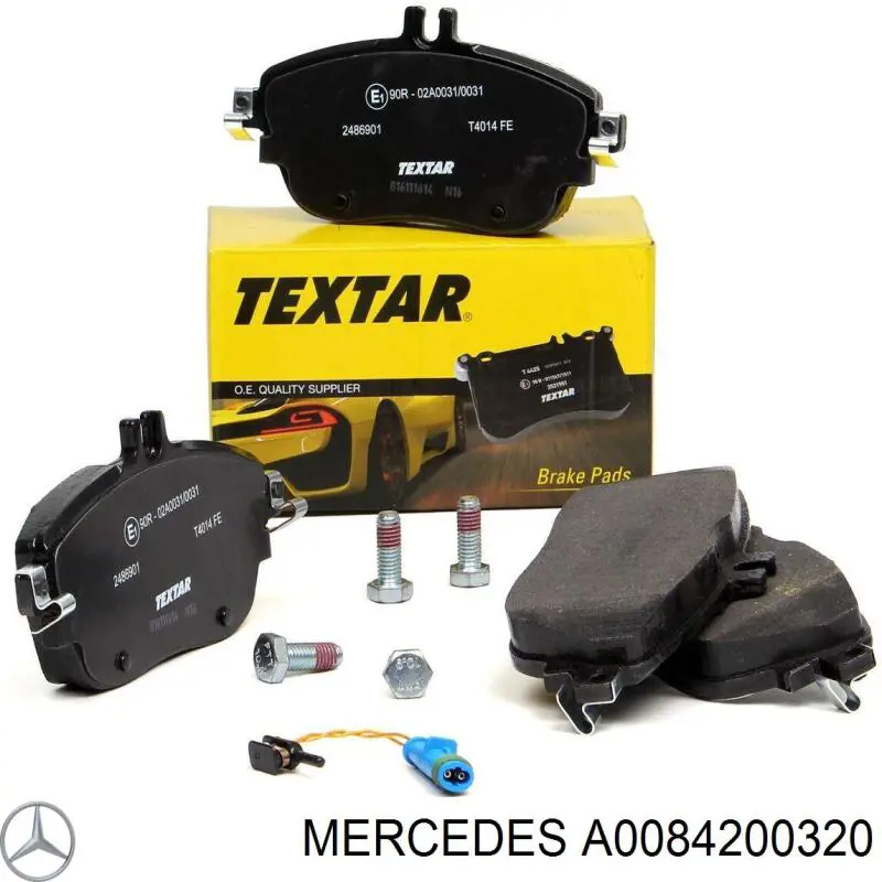Do koszyka A0084200320 Mercedes Klocki hamulcowe przednie tarczowe