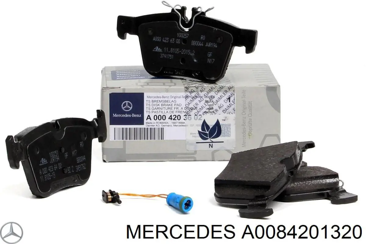 Okładziny (klocki) do hamulców tarczowych tylne Mercedes A0084201320 cena, od 17,18 USD
