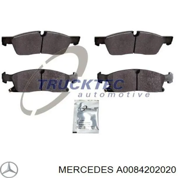 Klocki hamulcowe przednie tarczowe Mercedes A0084202020 cena, od 222,44 USD