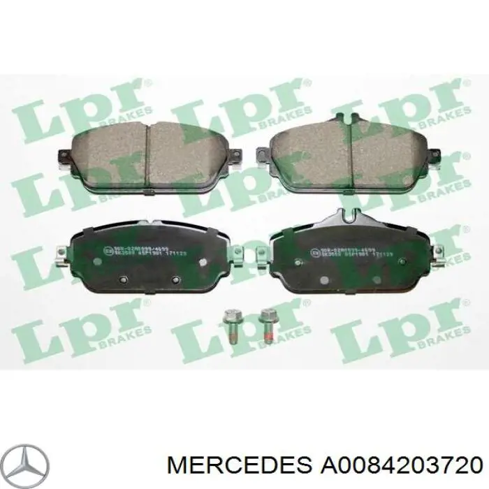 Klocki hamulcowe przednie tarczowe Mercedes A0084203720 cena, od 37,59 USD