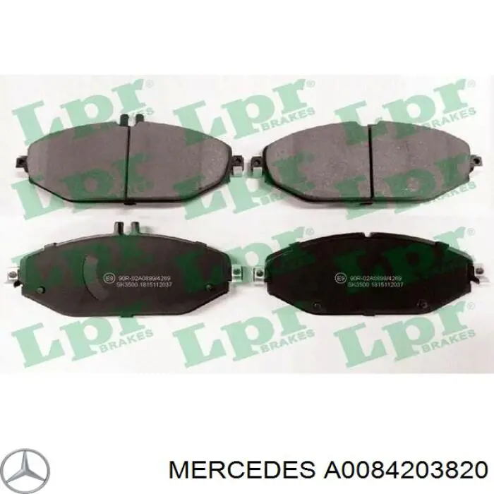 Klocki hamulcowe przednie tarczowe Mercedes A0084203820 cena, od 49,94 USD