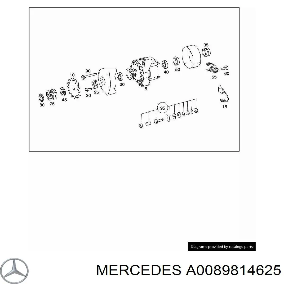 A0089814625 Mercedes Łożysko alternatora