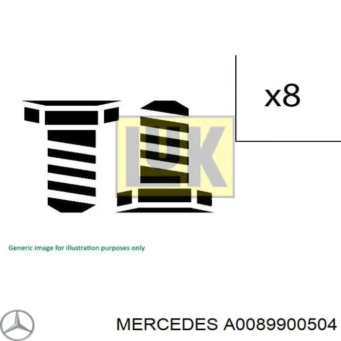 A0089900504 Mercedes Śruba mocowania koła zamachowego