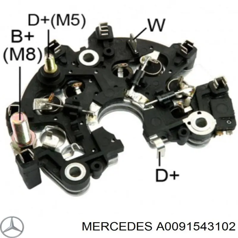 Do koszyka A0091543102 Mercedes Alternator