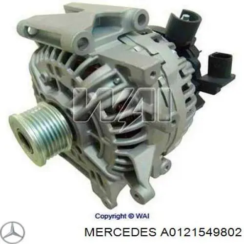 Do koszyka A0121549802 Mercedes Alternator