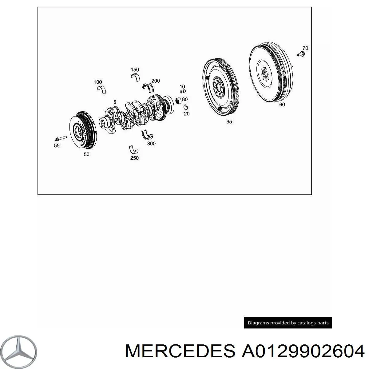 A0129902604 Mercedes śruba mocowania koła zamachowego