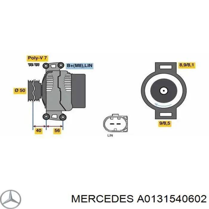 A013154060280 Mercedes alternator