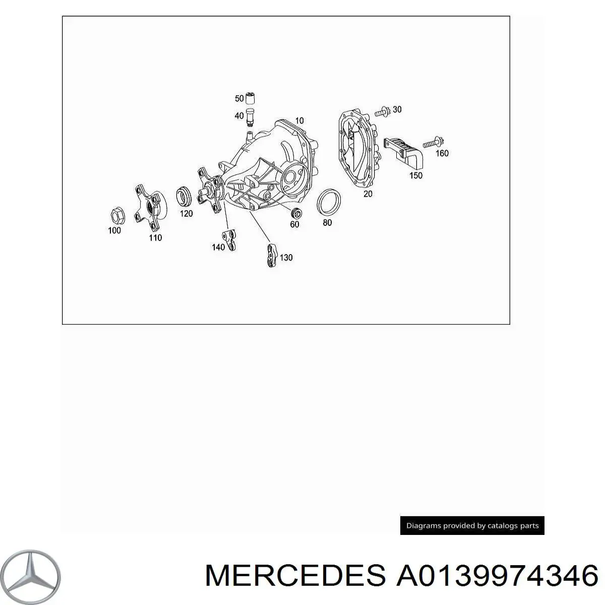 A0139974346 Mercedes Uszczelniacz końcówki reduktora mostu tylnego