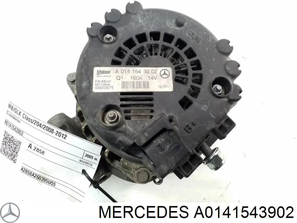 A0141543902 Mercedes Alternator