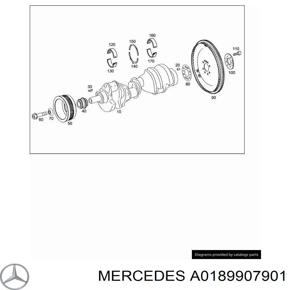 Śruba koła pasowego wału korbowego do Mercedes E (W213)