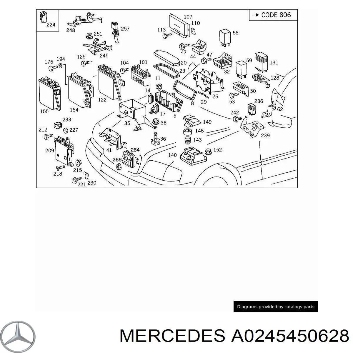 A0245450628 Mercedes Wtyczka korekcyjna ECU silnika
