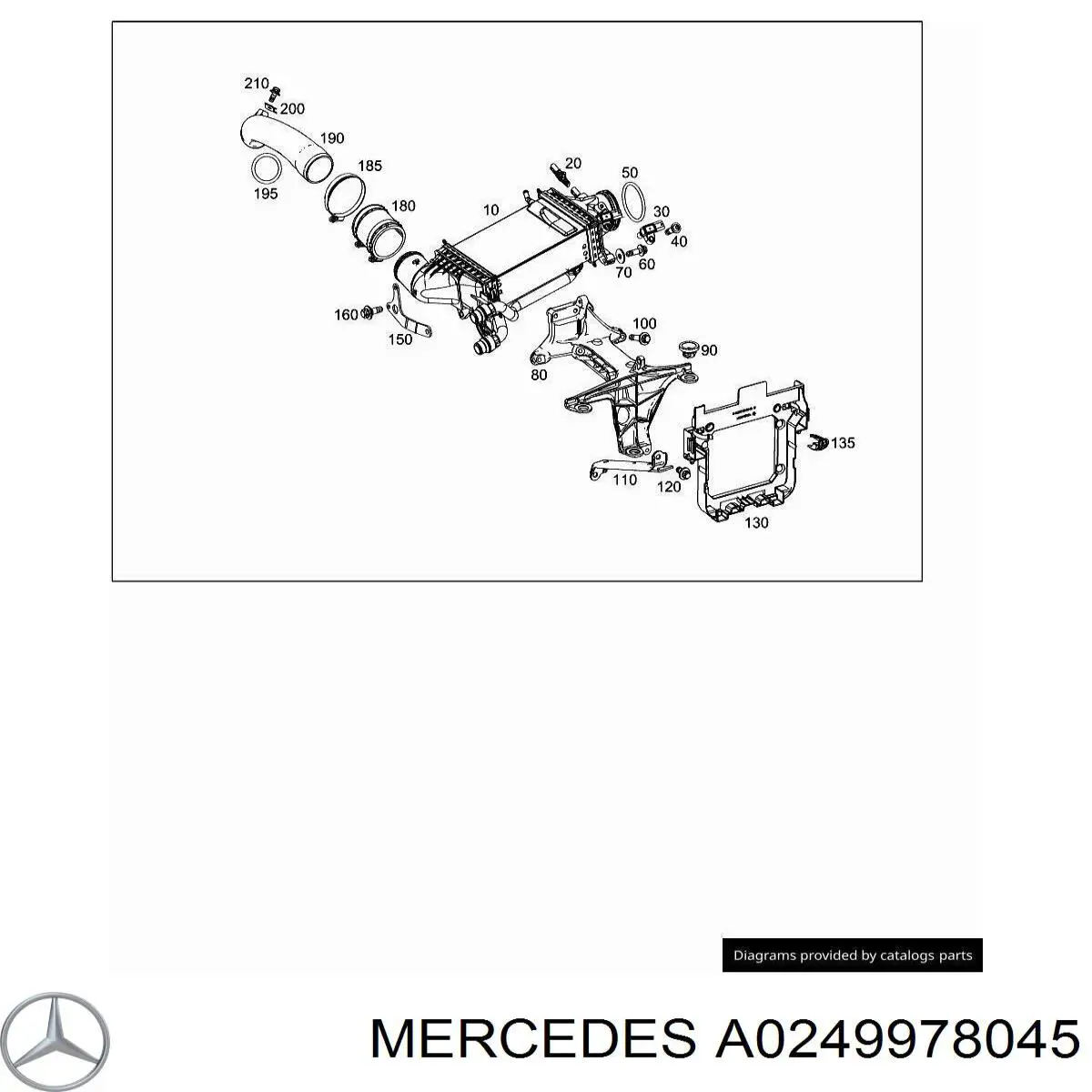 A0249978045 Mercedes uszczelka (podkładka rurki intercoolera)