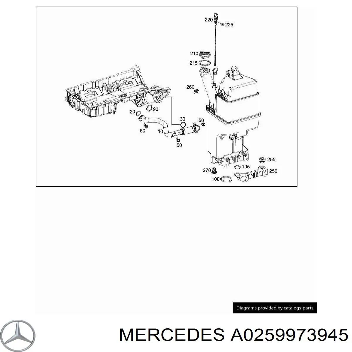 0259973945 Mercedes uszczelka smoka olejowego