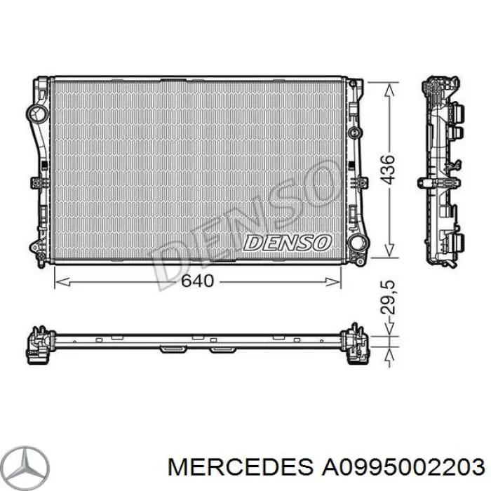 A0995002203 Mercedes Chłodnica silnika