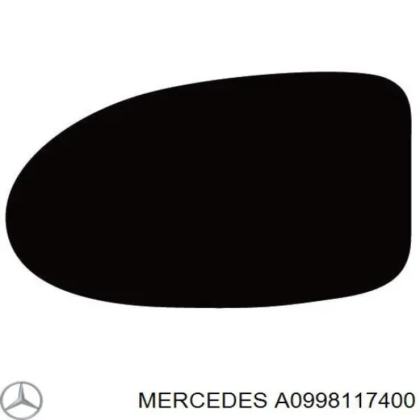 A0998117400 Mercedes Nakładka (pokrywa) lusterka wstecznego prawa