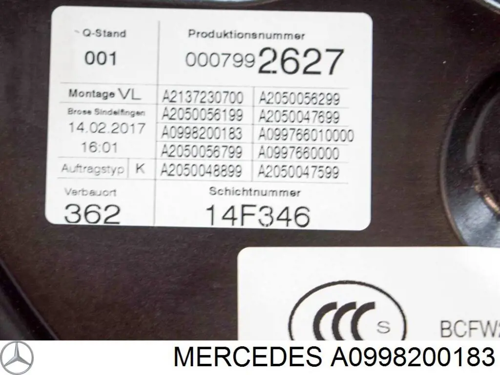 Lampa oświetlenia klamki drzwi przednich Mercedes A0998200183 cena, od 41,57 USD