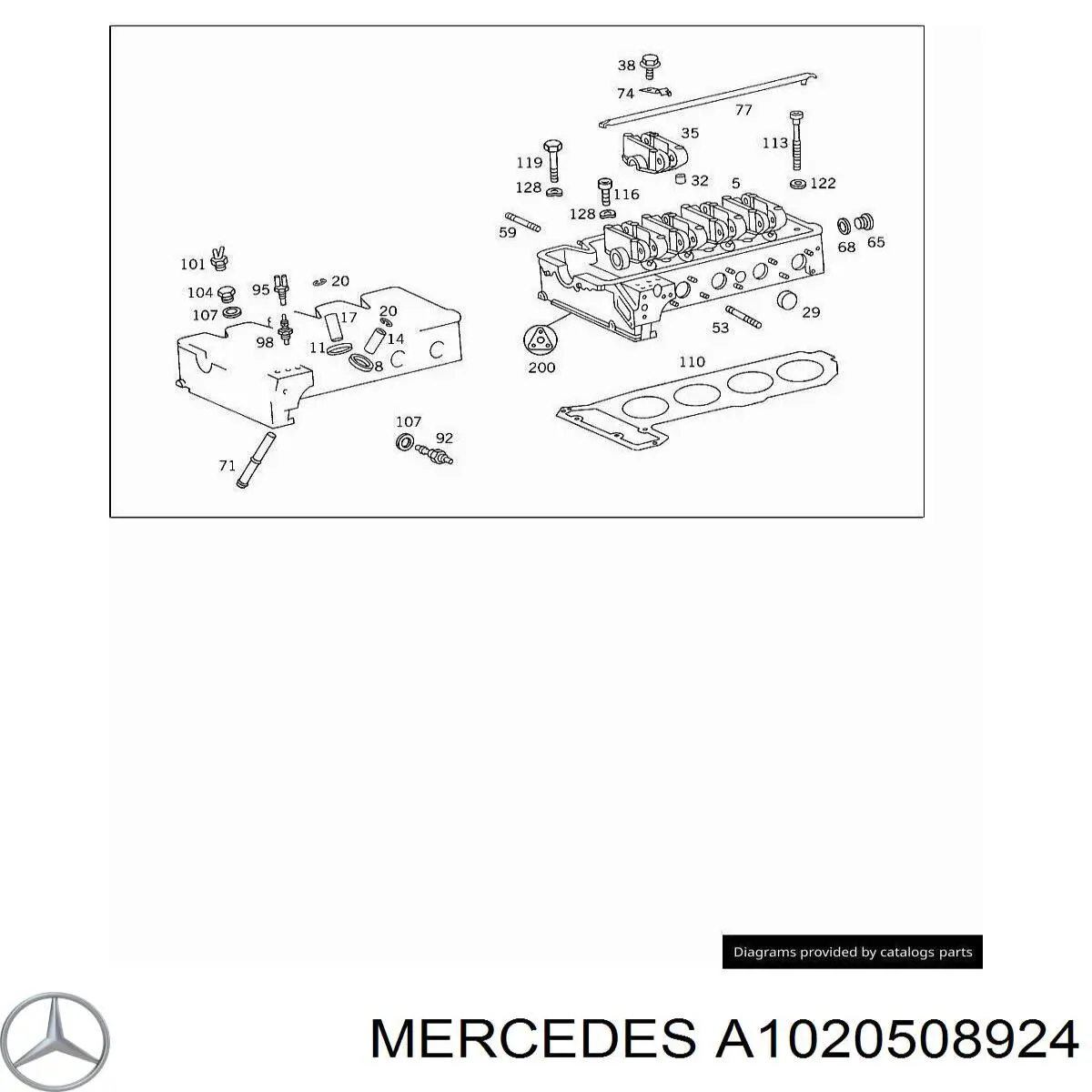 Do koszyka A1020508924 Mercedes Prowadnica zaworu ssącego