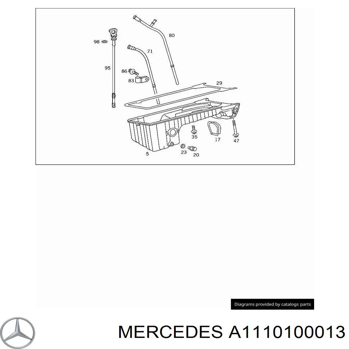 Miska olejowa silnika Mercedes 1110140802 cena, od 126,02 USD
