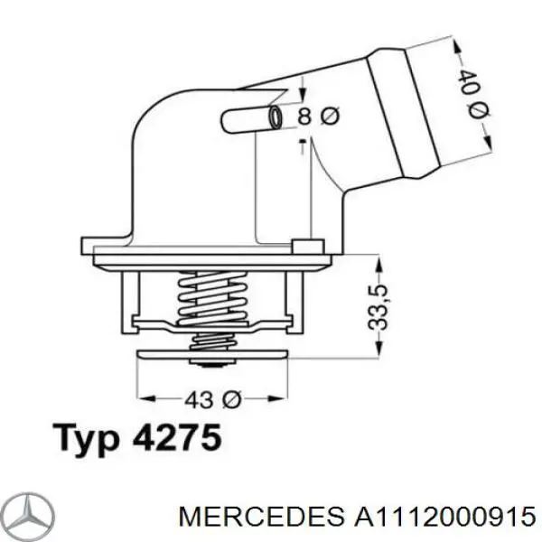 Termostat Mercedes A1112000915 cena, od 23,30 USD