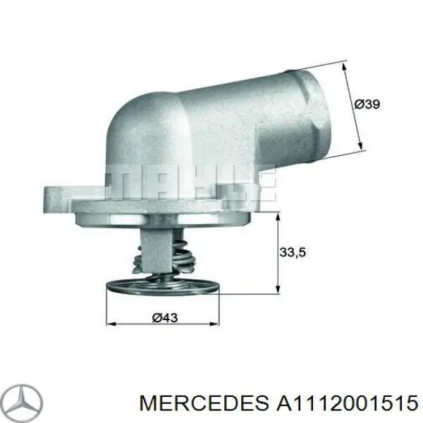 Termostat Mercedes A1112001515 cena, od 39,37 USD