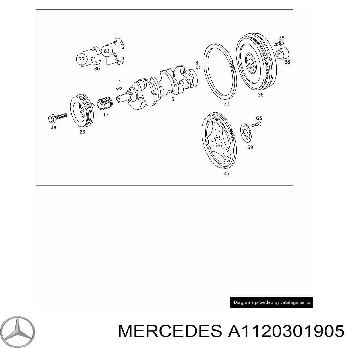 Koło zamachowe silnika Mercedes A1120301905 cena, od 913,31 USD