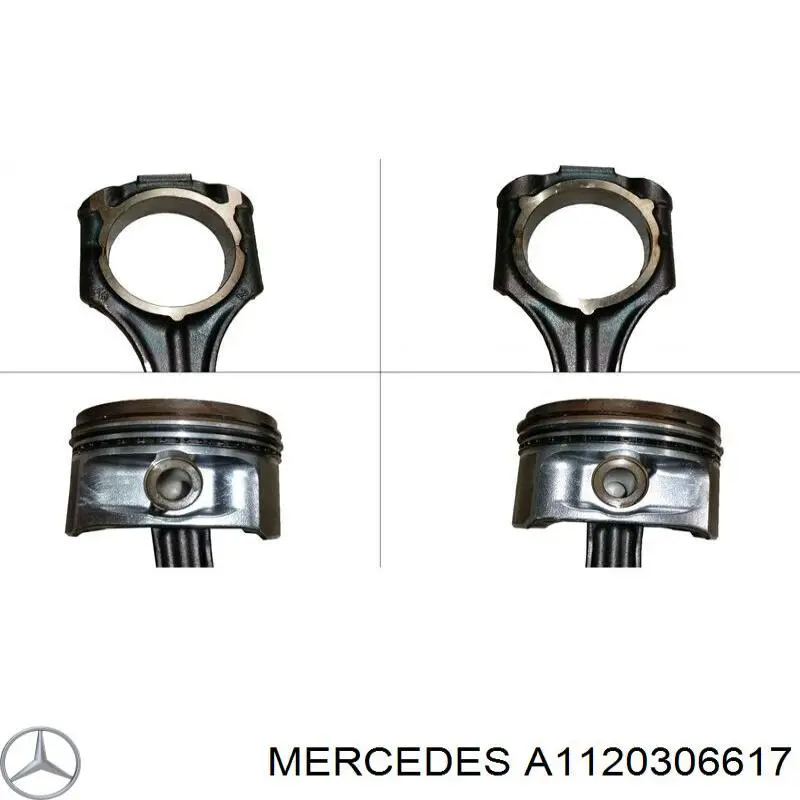 Tłok, komplet do jednego cylindru, STD Mercedes A1120306617 cena, od 205,76 USD