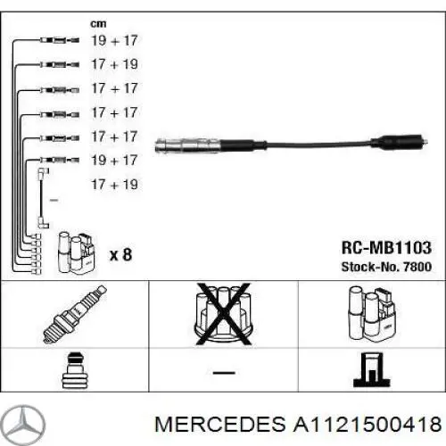 A1121500418 Mercedes Zestaw przewodów wysokiego napięcia