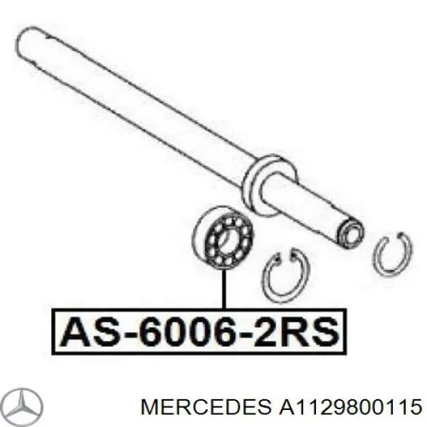 Łożysko podwieszane półosi przedniej Mercedes A1129800115 cena, od 9,89 USD