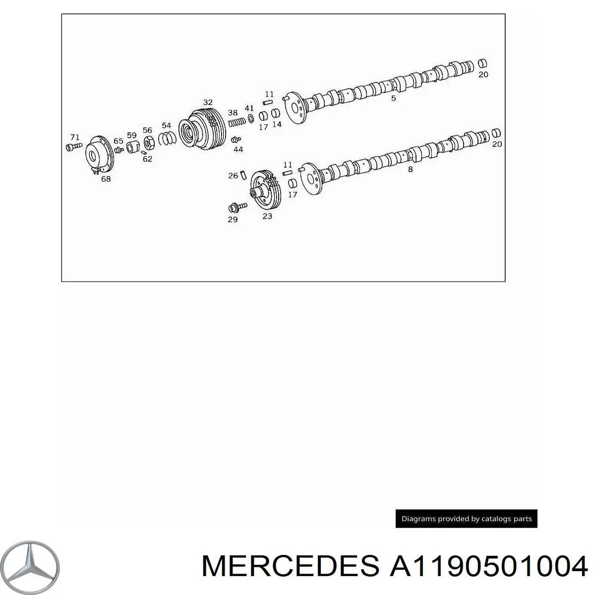 Koło zębatewalcowe wałka rozrządu silnika Mercedes A1190501004 cena, od 102,16 USD
