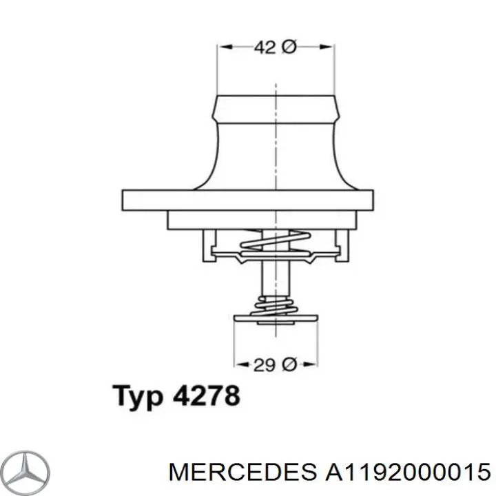 Do koszyka A1192000015 Mercedes Termostat