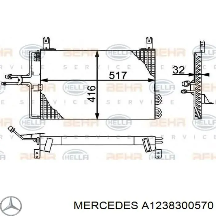 Do koszyka Chłodnica klimatyzacji Mercedes E  W123