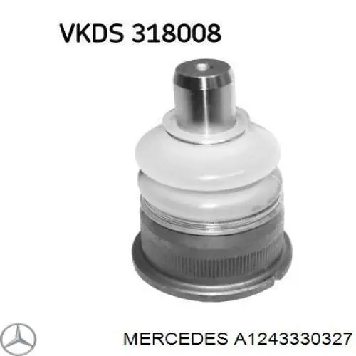 Sworzeń wahacza dolny Mercedes A1243330327 cena, od 14,12 USD