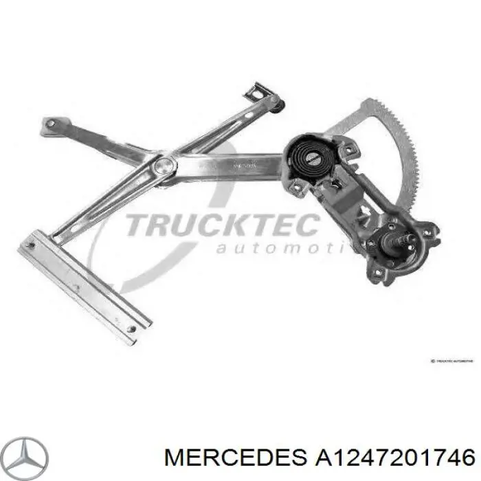 Mechanizm podnoszenia szyby drzwi przednich lewych Mercedes A1247201746 cena, od 79,90 USD