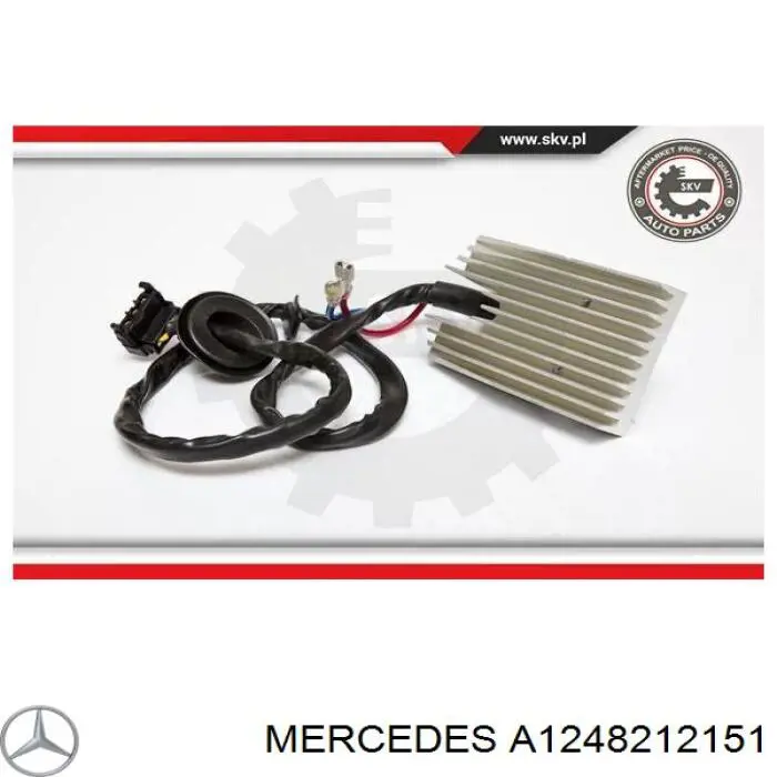 Rezystor wentylatora nagrzewnicy (ogrzewacza kabiny) Mercedes A1248212151 cena, od 44,08 USD