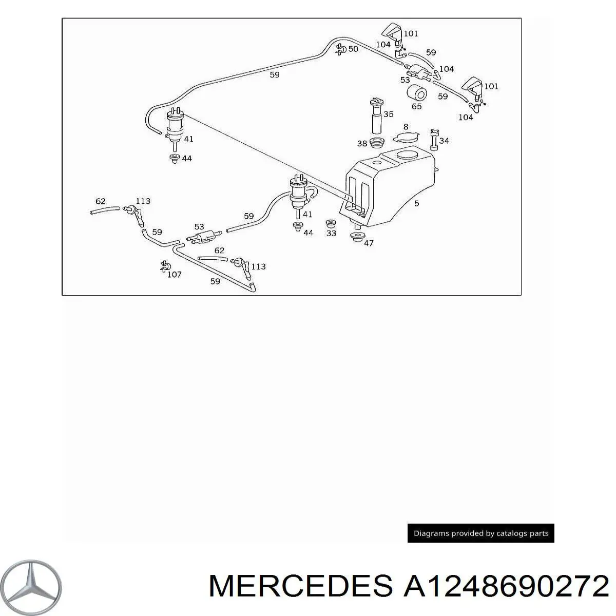 Korek zbiornika spryskiwacza Mercedes A1248690272 cena, od 6,75 USD