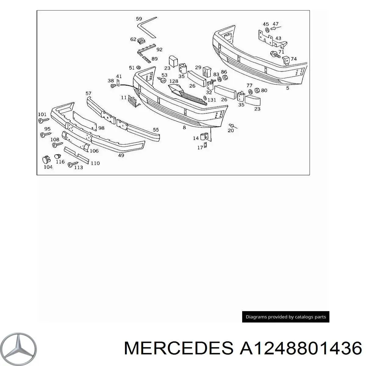 Nakładka na zderzak przedni prawa do Mercedes E (S124)