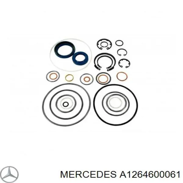 Do koszyka A1264600061 Mercedes Zestaw naprawczy maglownicy (mechanizmu) (zestaw uszczelniaczy)