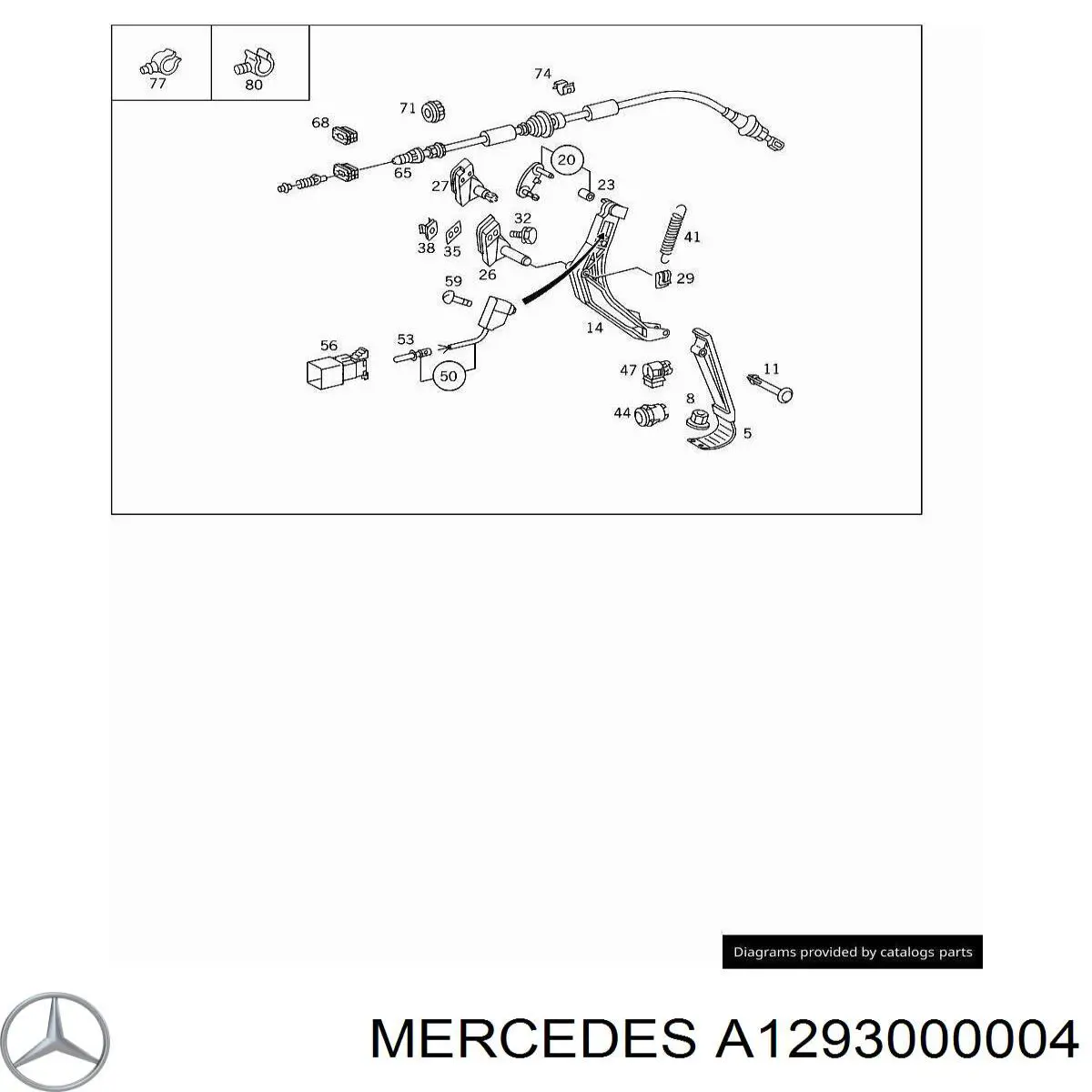 Pedał przyspieszenia (gazu) Mercedes A1293000004 cena, od 54,89 USD