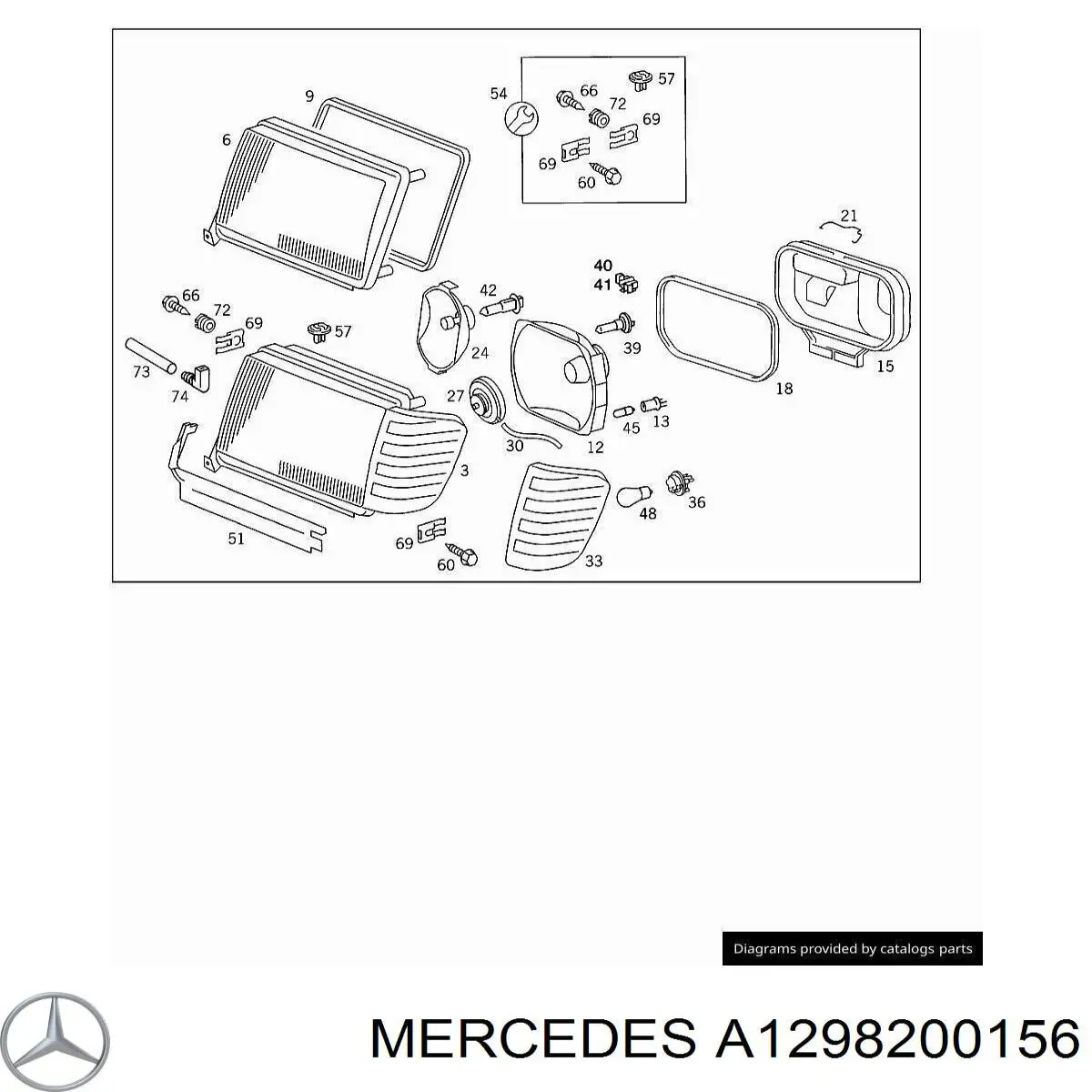 Lampa przeciwmgielna lewa do Mercedes E  W124